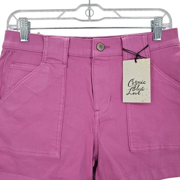 Cosmic Blue Love Womans size 28/6 Jonah Denim Jean Shorts Camelia Rose Pink NEW - Picture 2 of 8
